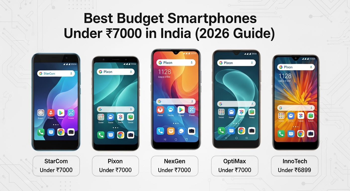 Best Budget Smartphones Under ₹7000 in India (2026 Guide)