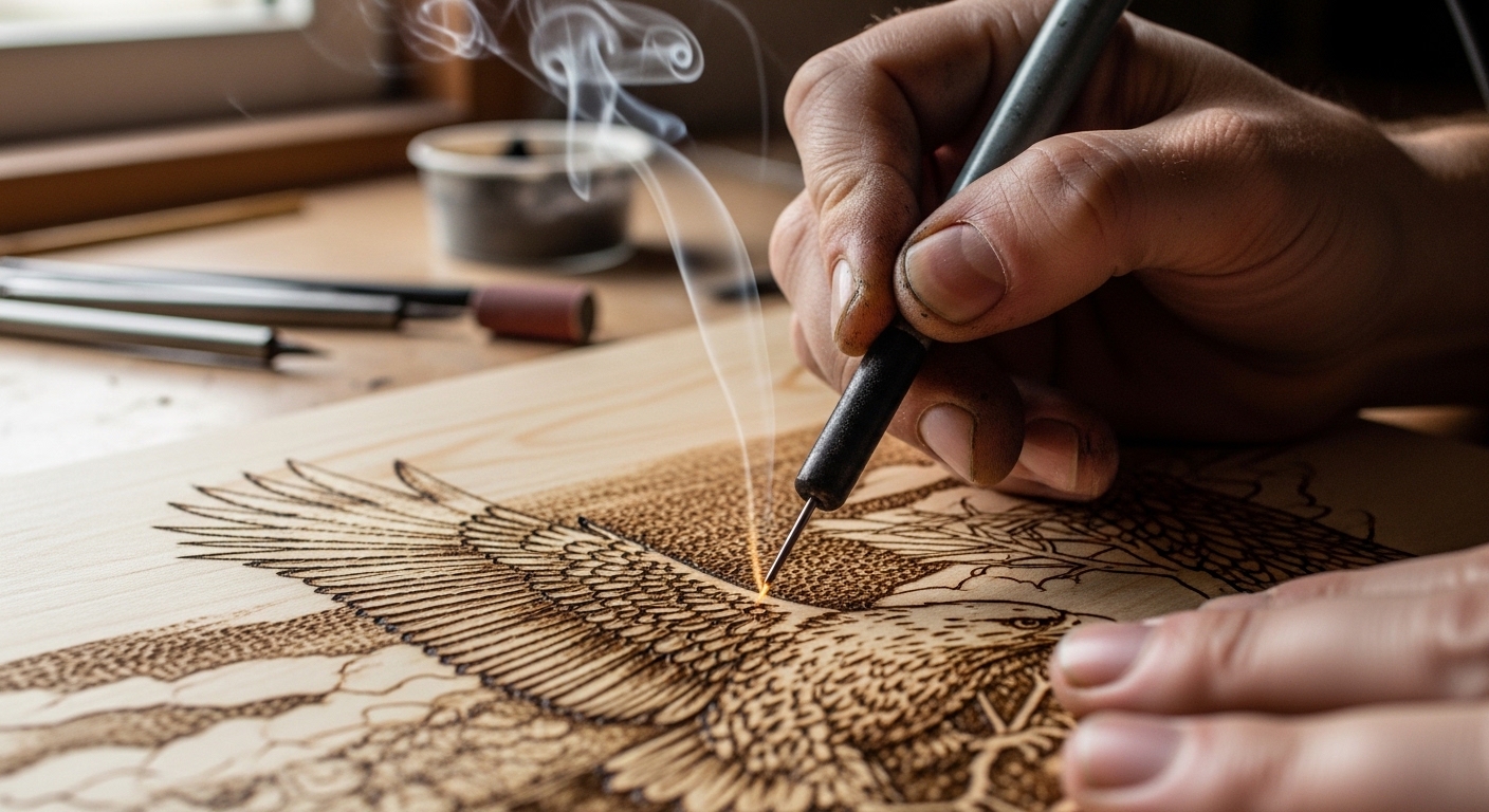 How Pyrography Wood Burning Creates Detailed Artistic Designs