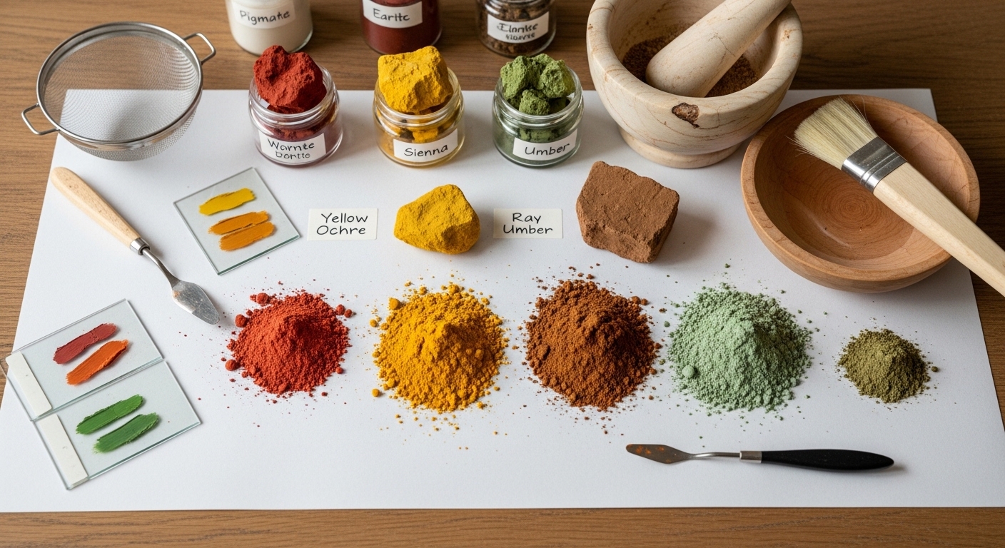 How Natural Pigment Making Creates Colors from Earth Materials