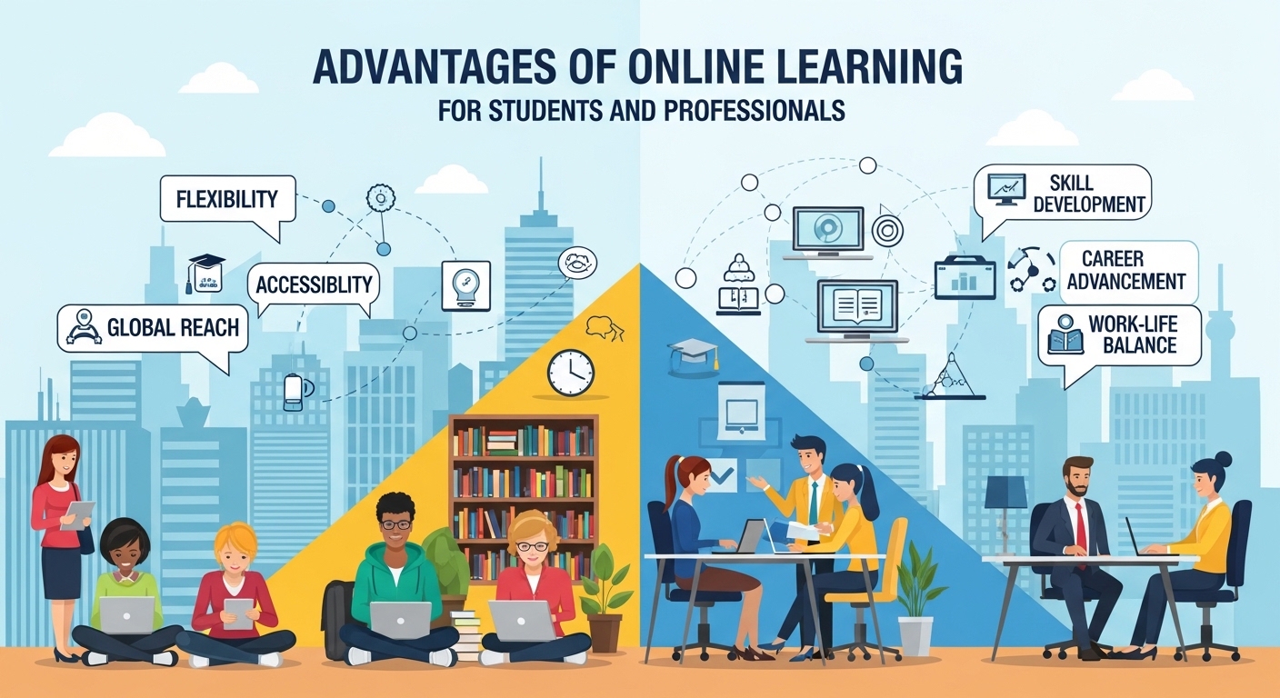 Advantages of Online Learning for Students and Professionals