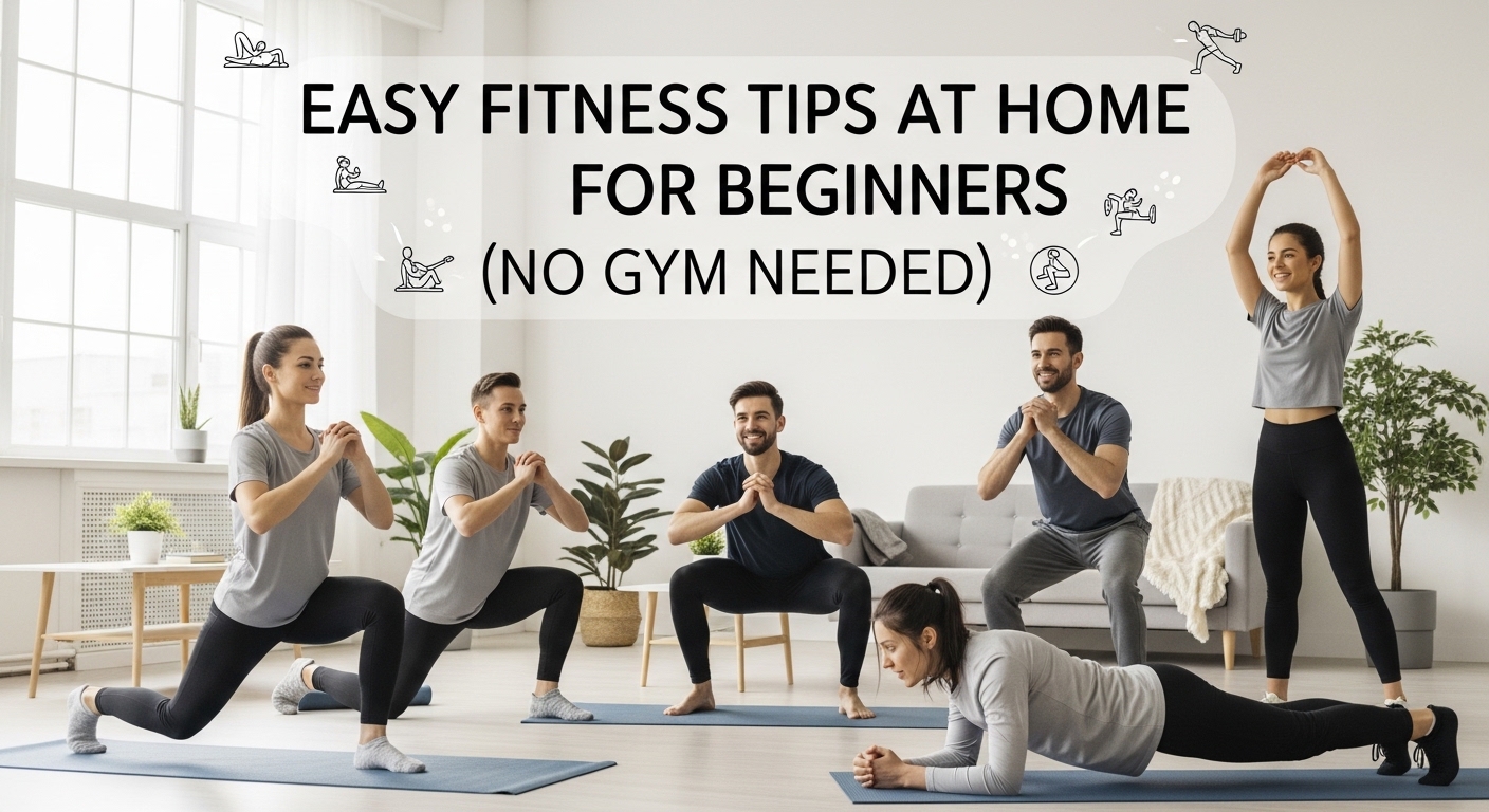 Easy Fitness Tips at Home for Beginners (No Gym Needed)